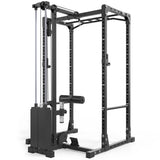 ATX® Power Rack PRX-510-XS mit Latzug 100 kg Steckgewichte Ansicht hinten