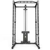 ATX® Power Rack PRX-520-XS mit Latzug 100 kg Steckgewichte Frontansicht