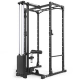 ATX® Power Rack PRX-520-XS mit Latzug 100 kg Steckgewichte Ansicht hinten