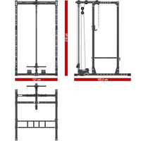 ATX® Power Rack PRX 620 Maße: Länge 163,5 cm, Breite 121 cm, Höhe 218 cm