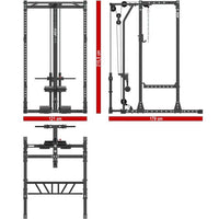 ATX® Power Rack PRX 650 mit Latzug Plate Load Maße: Länge 179 cm, Breite 121 cm, Höhe 215,5 cm