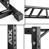 ATX Power Rack 720 im Detail: Standfuß, Klimmzugstange und Up Right Pfosten