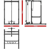 ATX® Power Rack – Komplettstation- 710 mit Plate Load Latzugstation Maße: Länge 174,5 cm; Breite 123 cm; Höhe 198 cm