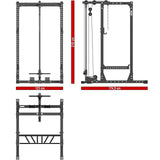 ATX Power Rack 720 mit Latzug Plate Load LTO 520 Maße: Länge 174,5 cm; Breite 123 cm; Höhe 218 cm