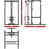 ATX Power Rack 720 Maße: Länge 180 cm; Breite 123 cm; Höhe 215 cm