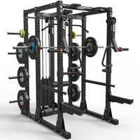 ATX® Power Rack PRX 750 – SE 100 - Vollausstattung mit Zubehör wie Jammer Arms, Extension, Latzugmaschine, Weight Plate Pins und Safety Spotter Arms