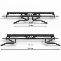 ATX® Indexing Chin Up - 700`Series: Höhe 13 cm; Tiefe: 37 cm; Durchmesser:  Ø 27 mm 