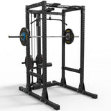 ATX® Power Rack 750 Set 140 mit Latzug 750-PL & Indexing Multi Chin-Up mit Zubehör wie Latzugstange, Notablagen, Hantelstange und Gewichtsscheiben