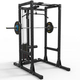 ATX® Power Rack 750 SET 160 mit Latzug LTO-750 Steckgewichte 125 kg mit Klimmzugstange, Langhantelstange, Latzugstange und Notablagen