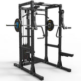 ATX® Power Rack 750 SET 160 mit Latzug LTO-750 Steckgewichte mit Zubehör: Jammer Arms, Latzugstange, Safety Spotter Arms, Dip Barren