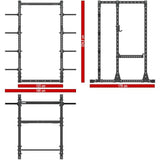 ATX® Power Rack 750 Storage - Set 200 Maße: Länge 178 cm; Breite 123 cm / 195 cm; Höhe 224,5 cm