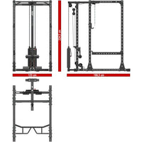 ATX® POWER RACK 770 SE-470 XL CAGE MIT LATZUGSTATION 125 KG STECKGEWICHTE Maße: Länge 199,5 cm; Breite 123 cm, Höhe 224,5 cm