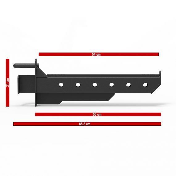 ATX® Safety Spotter Arms 700 Series Maße: Breite: 7,5 cm; Höhe: 21 cm; Länge: 65,5 cm - Ablage 54 cm  