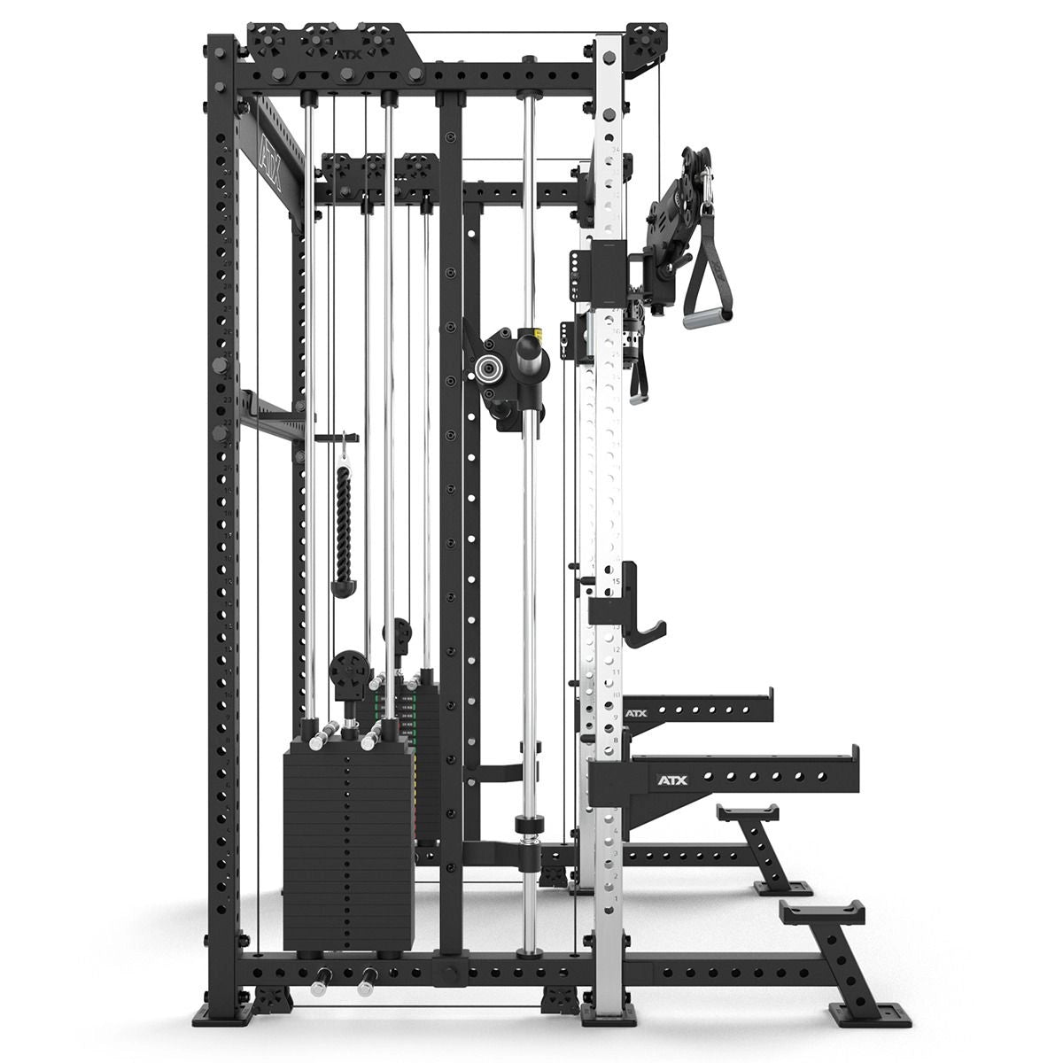 ATX® Rack-Zugstation mit Multipresse Ansicht von der Seite