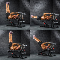 ATX® Torso Trainer - Hyperextension folgende Übungen sind möglich: Hyperextension - in verschiedenen Neigungs- / Übungswinkel, horizontal und schräg Back-Flex für den unteren Rückenstrecker Roman Chair - Bauch-Crunches Bauch Crunches - flach Bauch Crunches steil / schräg Sit-ups Beinheben - mit unterstützenden Haltegriffen und Training der seitlichen Bauchmuskulatur