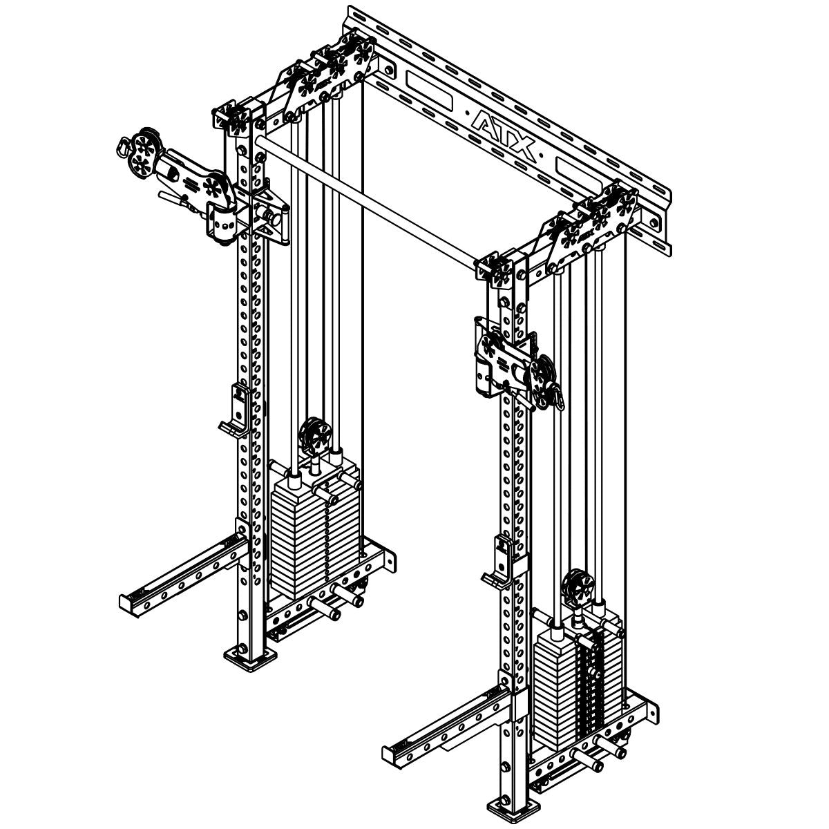 ATX® Half Rack Wall - Kabelzug