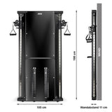 ATX® Duale Wandzugstation Maße: Breite: 105 cm; Höhe: 198 cm; Tiefe: 11 cm