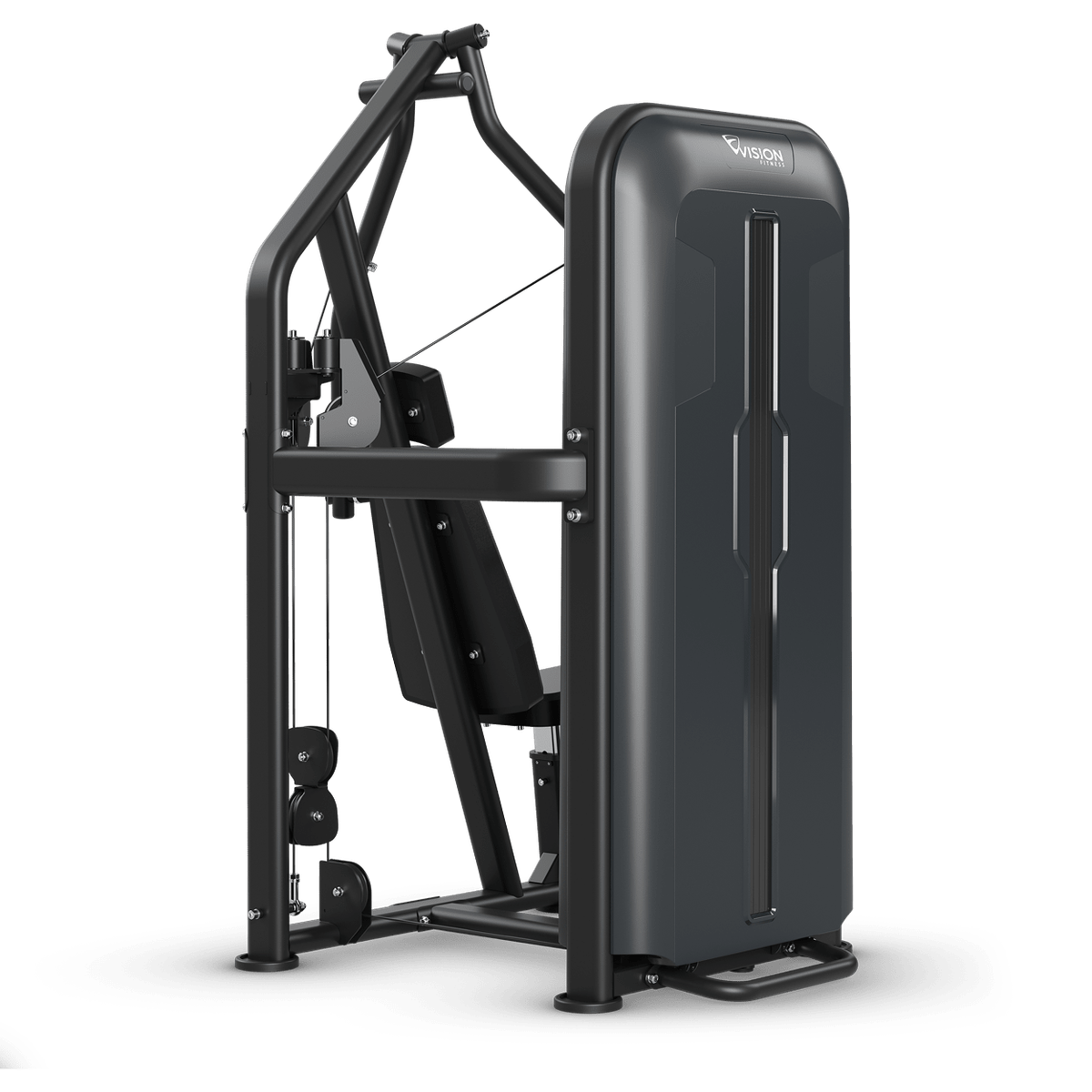Brustpresse Stack Weight - Vision Fitness Ansicht von hinten