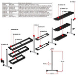 Build your Rack - Dumbbell Tray - gummiert 90 cm - B-WARE
