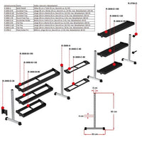 Build your Rack - Dumbbell Tray - gummiert 90 cm - B-WARE