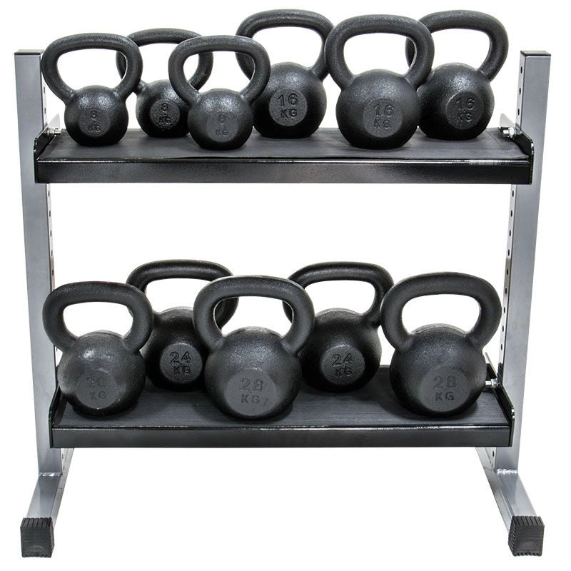 Die Flat Trays sind besonders gut geeignet für die Ablage von Kettlebells