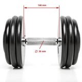 CHD Compact Dumbbells Cast Iron - up to 100 kg in 2.5 kg increments - Sold in pairs