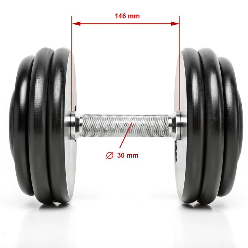 Original CHD® Complete Dumbbell Sets - Cast Iron - 2 kg Incline