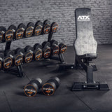 Polyurethan Dumbbell - Customer Logo - in 2 kg Steps - Kompakthantelsatz 4 - 60 kg