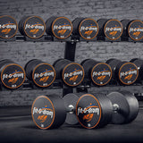 Polyurethan Dumbbell - Customer Logo - in 2 kg Steps - Kompakthantelsatz 4 - 60 kg