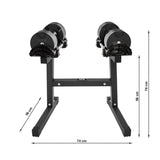 Nüobell® Hantelständer / Floor Stand Maße: Breite: 74 cm; Höhe: 56/76 cm; Tiefe: 56 cm