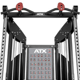 ATX® Dual Pulley – Kabelzugstation Stack Weight Multi-Gripp Klimmzugstange – griffig gerändelt, hervorragende Griffigtkeit und praktisch verschleißfrei