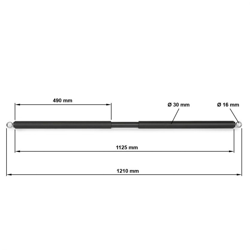 Universal Cross Bar mit Ösen Maße: Länge: 1210 mm; Griff-Durchmesser: 30 mm 