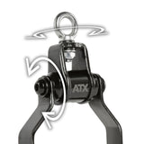 ATX® Black Line Single Handle - Einhandgriff maximales Trainingsgefühl dank doppelt gelagerter Gelenkachse mit 360° drehbarer Ringöse