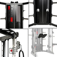 ATX® Multigym GMX 2000 2x90 Steckgewichte Freies Training am Half Rack oder geführt in der Multipresse? Sie haben die Wahl!