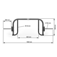 ATX® Hex Bar 30mm Compact - Open Maße: max. Belastbarkeit: 250 kg; Gesamtlänge:	1520 mm; Gewicht: 12 kg; Griffdurchmesser: 32 mm 