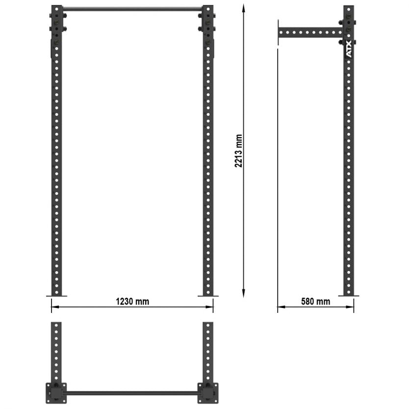  ATX® Half Rack - Wall 820 - Höhe 220 cm Maße: Breite: 131 cm; Tiefe: 58 cm; Höhe: 221,5 cm