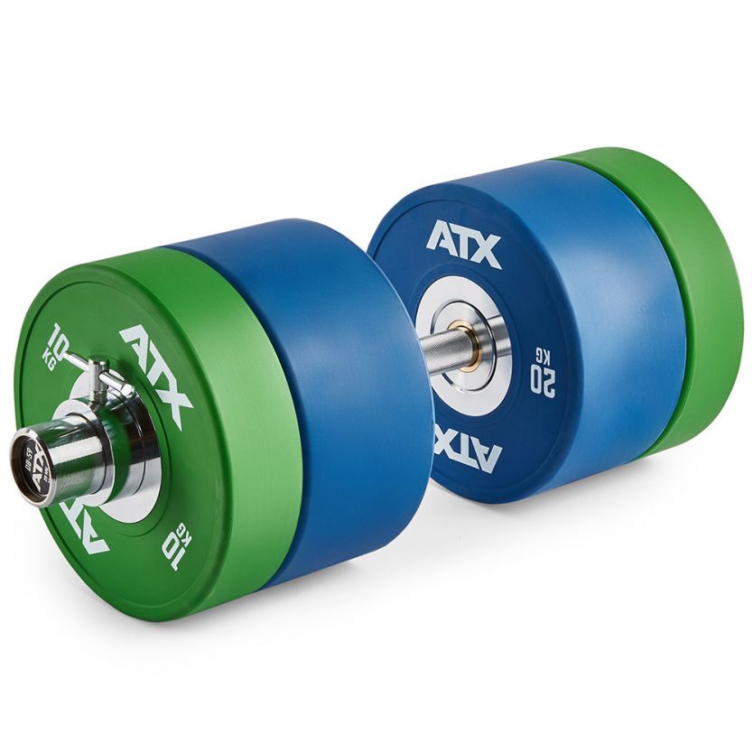 ATX® Loadable Dumbbell Bumpers 5 bis 25 kg Stahlscheibe mit hochwertiger Gummiummantelung