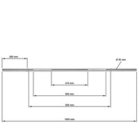 Langhantelstange 30 mm x 150 cm - glatte Aufnahme Maße