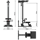 ATX® Latzuggerät LPL-700 - Plate Load Maße: Breite: 78 cm; Tiefe: 149 cm; Höhe: 219,5 cm