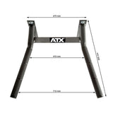 ATX® Dip Barren 710 zur Wandmontage Maße