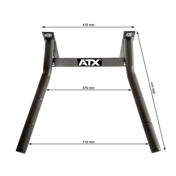 ATX® Dip Barren 710 zur Wandmontage Maße