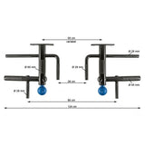 ATX® Anbau Klimmzugstation für Rigs & Racks Maße: Breie: 124 cm / variabel; Höhe: 21 cm; Tiefe: 47 cm 