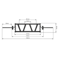 ATX® Short Multi Grip Bar - 30 mm Maße: Gesamtlänge: 1200 mm; Gewicht: 12 kg