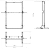 ATX® Smith Machine Compact - extra niedrig - 198 cm Maße: Breite: 189 cm; Tiefe: 86 cm; Höhe: 198 cm