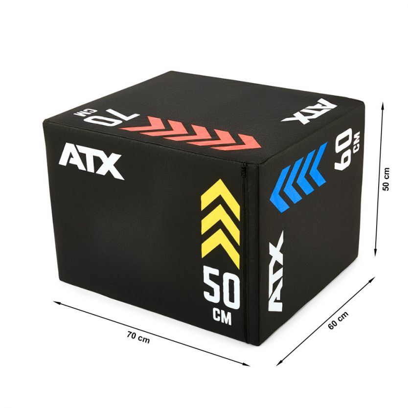 ATX® Soft Plyo Box Sprungbox 50 x 60 x 70 cm Maße: Länge: 70 cm; Breite: 60 cm; Höhe: 50 cm