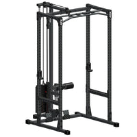 ATX® Power Rack 520 complete station with lat pull-down station 100 kg weights - height 218 cm 