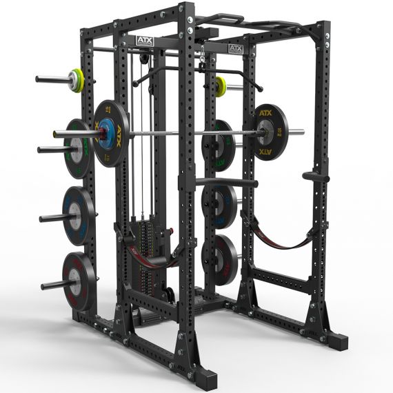  ATX® Power Rack PRX-755 SD -Short Distance Spacing mit Extension, Latzug mit Steckgewichten und Zubehör