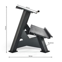 Hex Kurzhantelablage „Heavy Weight“ schwarz - modular erweiterbar! Maße