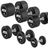 PRO-Style - Rubber Dumbbell - ATX® - Hantelsatz 5 - 50 kg mit ATX Logo