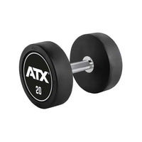 PRO-Style Rubber Dumbbells 2,5 kg Steigung - 2,5 bis 60 kg Kompakthanteln 20 kg ATX Logo